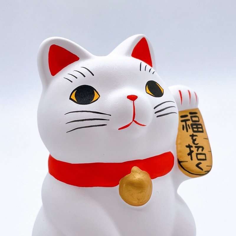 【白耀辟福】日本谷中堂招財貓 | 白 - 擺飾/家飾品 - 瓷 白色