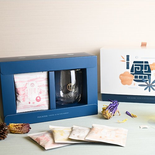 Funbodhi 方菩提 【盛】台灣瑰蜜紅茶茶包+雙層玻璃杯 精裝禮盒