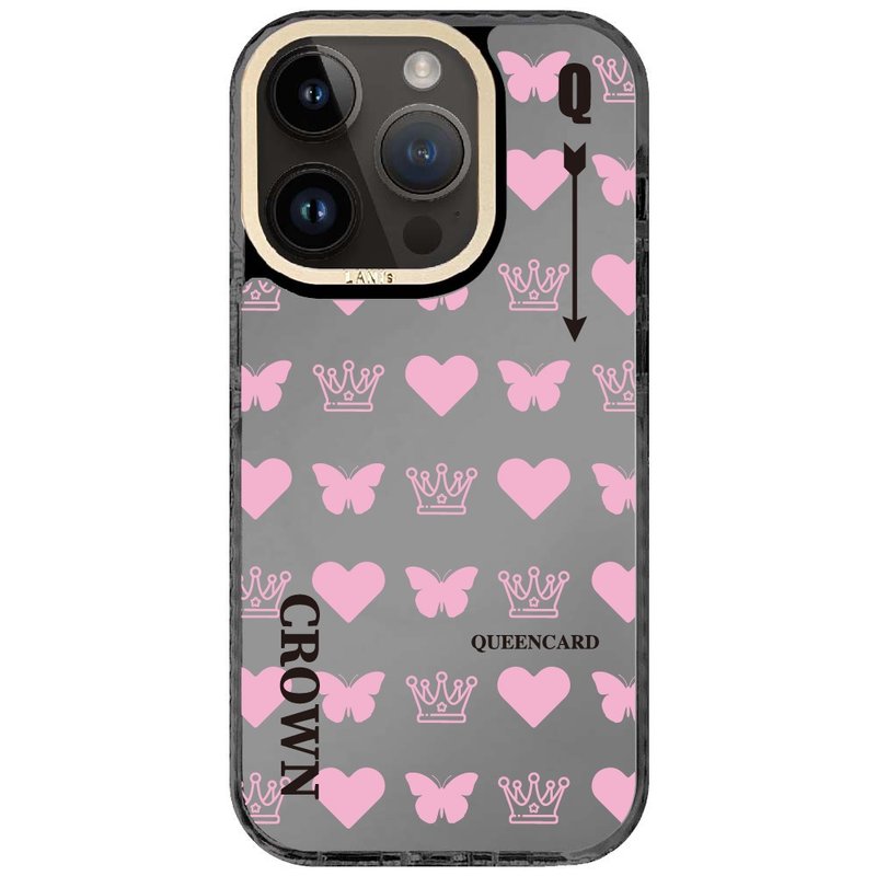 Q4/I am a queen mirror magnetic version with black frame for iPhone 16 15 14 13 Pro Max - Phone Cases - Eco-Friendly Materials Black