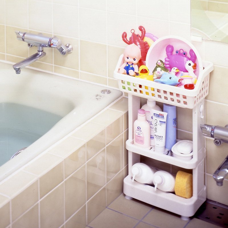 日本ISETO 日製浴室斜取置物架-3層 - 浴室用品/收納 - 其他材質 白色