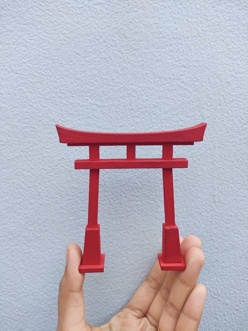 เสาโทริอิ Torii ซุ้มประตูญี่ปุ่น ของตกแต่งบ้านและงานโมเดลต่างๆ - ของวางตกแต่ง - ไม้ สีแดง