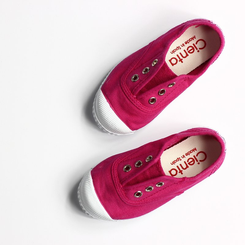 西班牙國民帆布鞋 CIENTA 童鞋尺寸 桃紅色 香香鞋 70997 88 - 男/女童鞋 - 棉．麻 紅色
