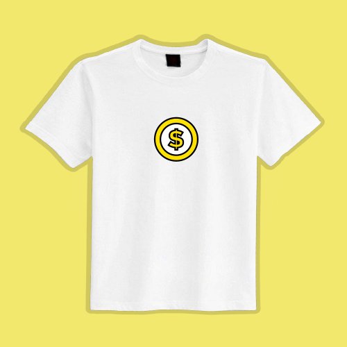 CHIC SHOP 插畫設計館 MONEY 錢 圖案 文創 衣服 T恤 白T 童裝 純棉 吸濕排汗 涼感衣