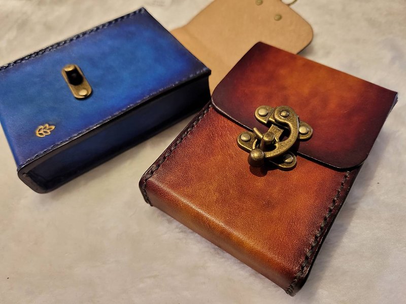 [Leather small things] Leather business card case/card case/change case/lipstick cosmetic case/multipurpose leather case - กระเป๋าเครื่องสำอาง - หนังแท้ 