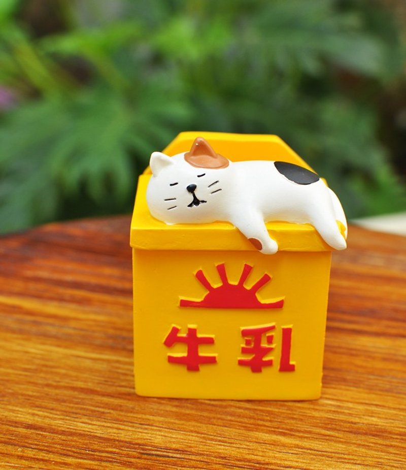 其他材質 擺飾/家飾品 黃色 - 【日本Decole】concombre系列 牛奶盒造型小置物盒 / 收納盒