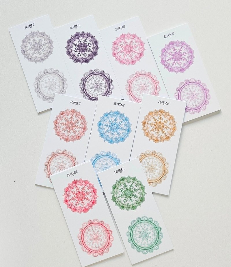Snow Lace Doily Decor - 便條紙/便利貼 - 紙 多色