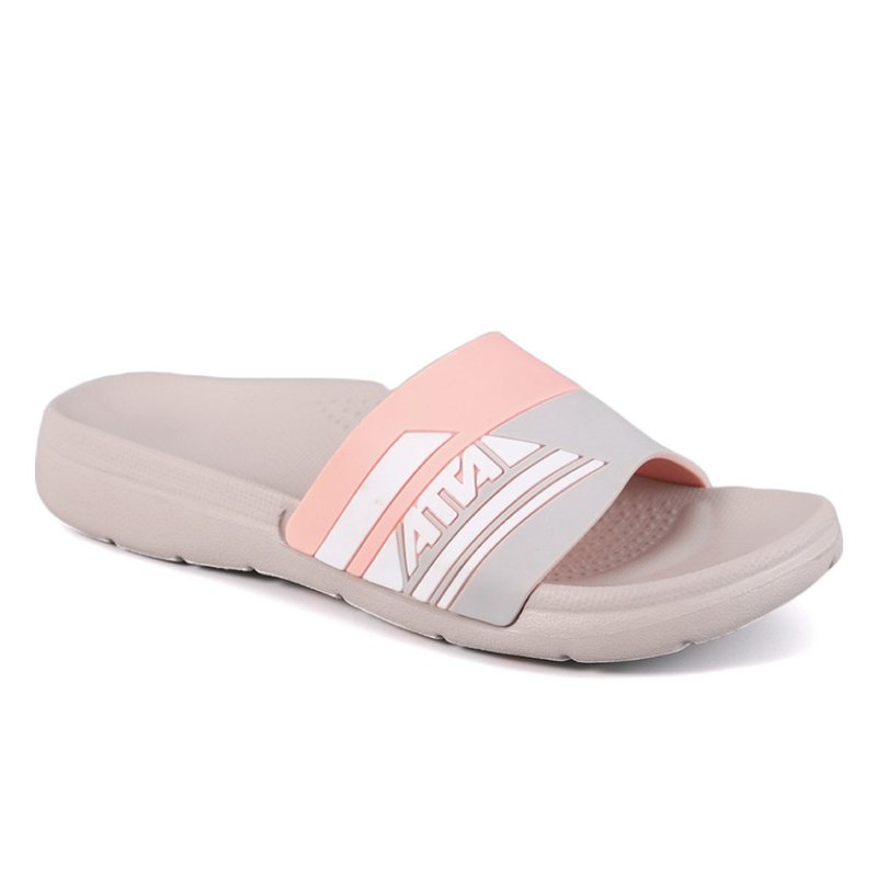 【ATTA】Foot pressure dispersing streamlined pressure equalizing slippers-pink gray - รองเท้าแตะ - พลาสติก 