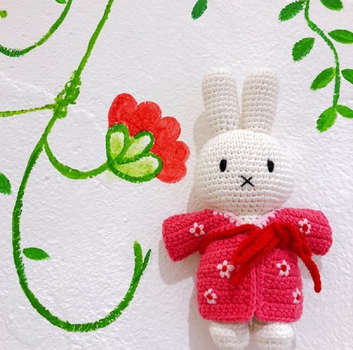 橘荷屋 x Miffy 荷蘭 Just Dutch | Miffy 米飛兔 編織娃娃和她的和服