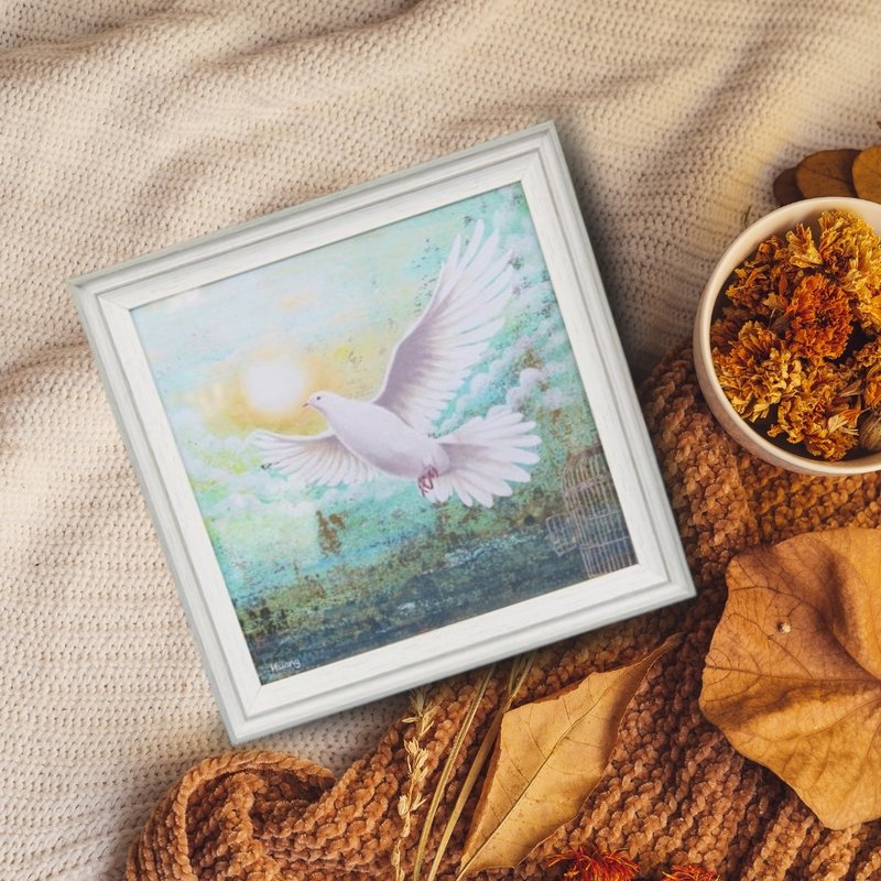 正方福音畫 主的靈叫我們得自由 - 擺飾/家飾品 - 其他材質 多色