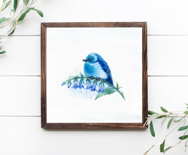 絵画【女と青い鳥】【架空の肖像】2点セット 絵画【女と青い鳥】【