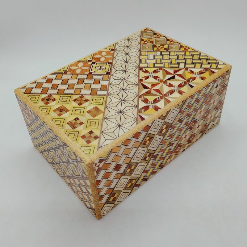 5 sun 21 steps Japanese puzzle box Himitsu-bako Hakone Yosegi-zaiku Japan - อื่นๆ - ไม้ 