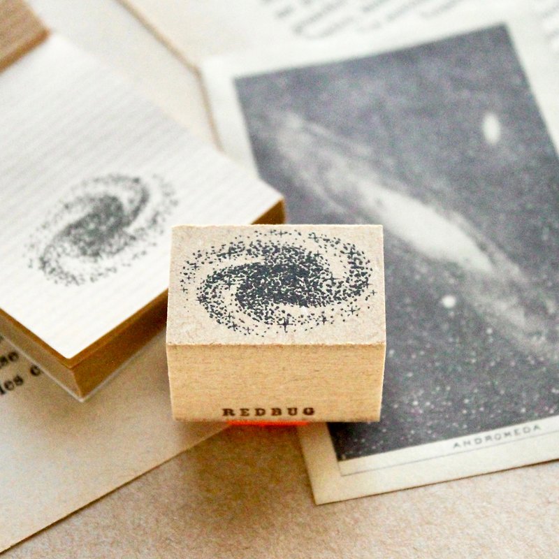 Microcosm Rubber Stamp Galaxy Stamp (20×30) - Stamps & Stamp Pads - Wood Brown