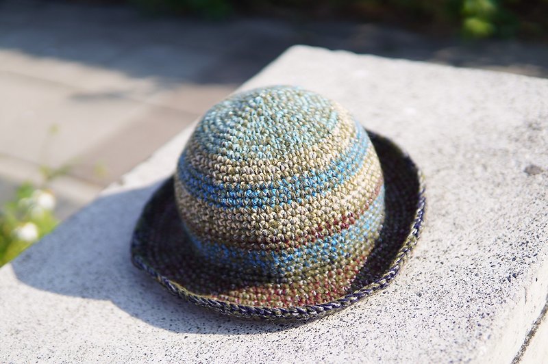Woven Roll Cap - Blue Gradient - Hats & Caps - Other Man-Made Fibers Multicolor