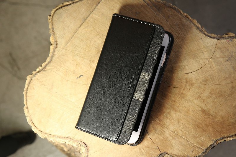 iPhone 7 /  iPhone 8 /4.7 inch New Slipcase Series Leather Case - Black - อื่นๆ - หนังแท้ 