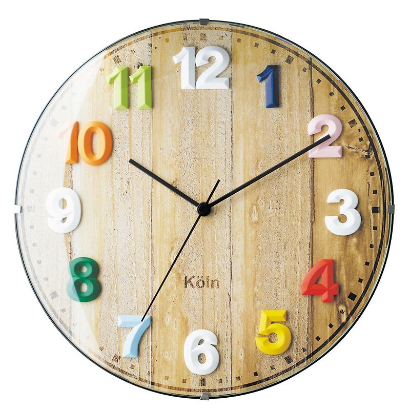 Voyage- Colourful Silent Clock Wall Clock - Clocks - Glass Multicolor