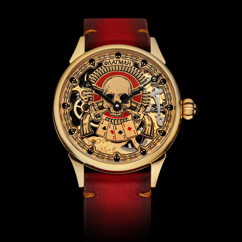 Skeleton watch, Poker watch, Casino watch, Steampunk watch, Designer watch - Men's & Unisex Watches - Other Materials Multicolor