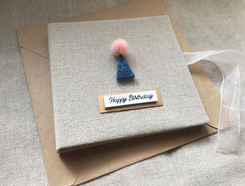 小小生日帽的祝福 | 手工卡片| 生日卡| Handmade Birthday card - 卡片/明信片 - 其他材質 多色