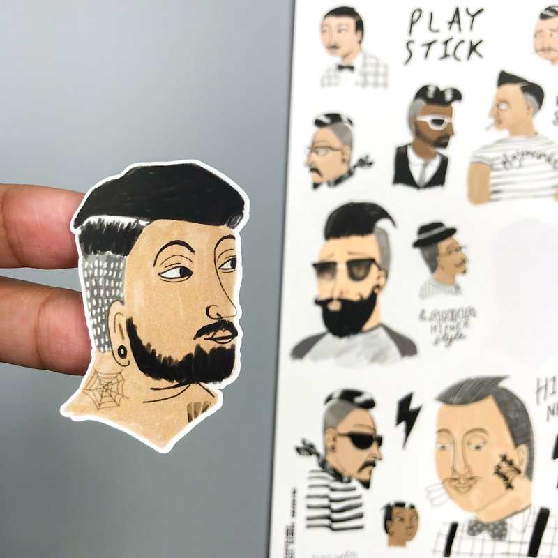 Sticker – Lanna men - 貼紙 - 紙 多色