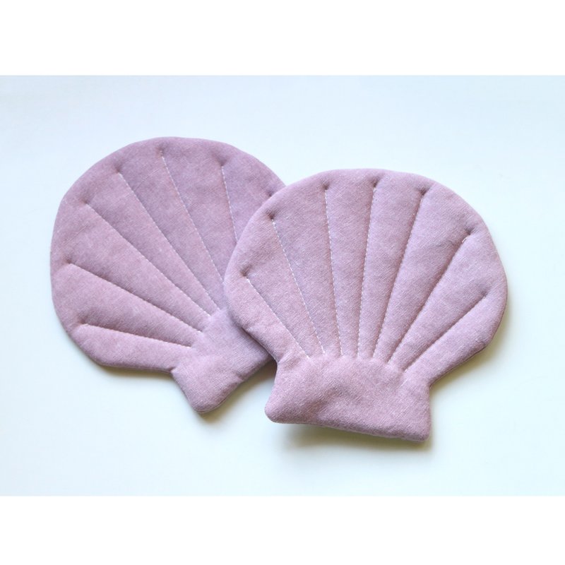 貝殼置物墊 杯墊 / 紫 - 杯墊 - 棉．麻 紫色