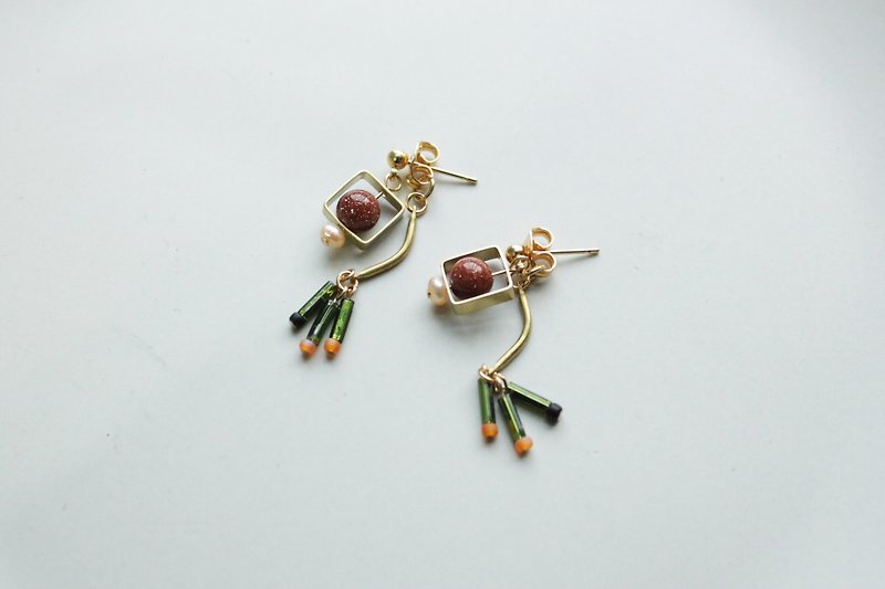 Peacock | Earrings - Sands - Earrings & Clip-ons - Other Metals Gold
