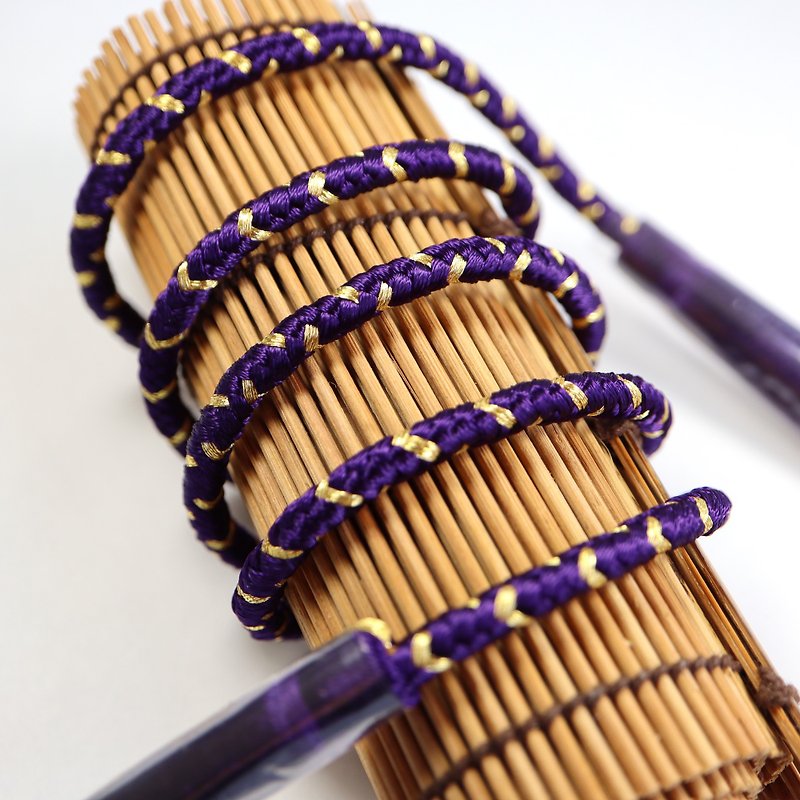 JAPANESE KUMIHIMO with Tassels -Purple /Braided Cord for Interior, DIY etc - Other - Other Materials Purple