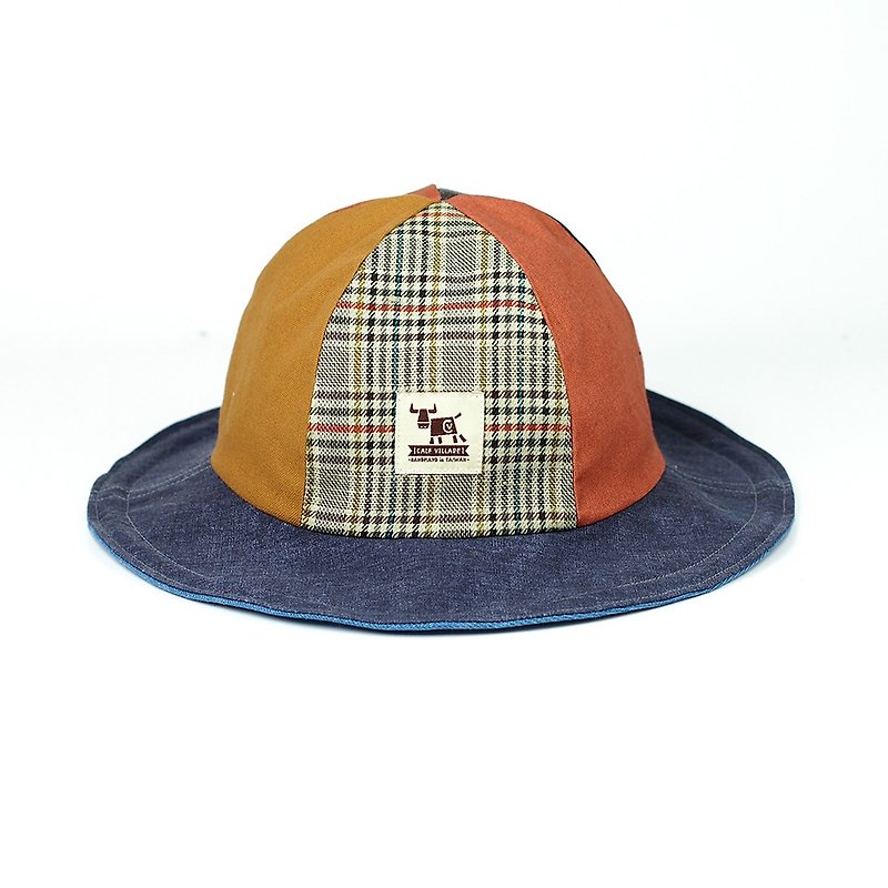 Handmade double-sided hat - Hats & Caps - Cotton & Hemp Khaki