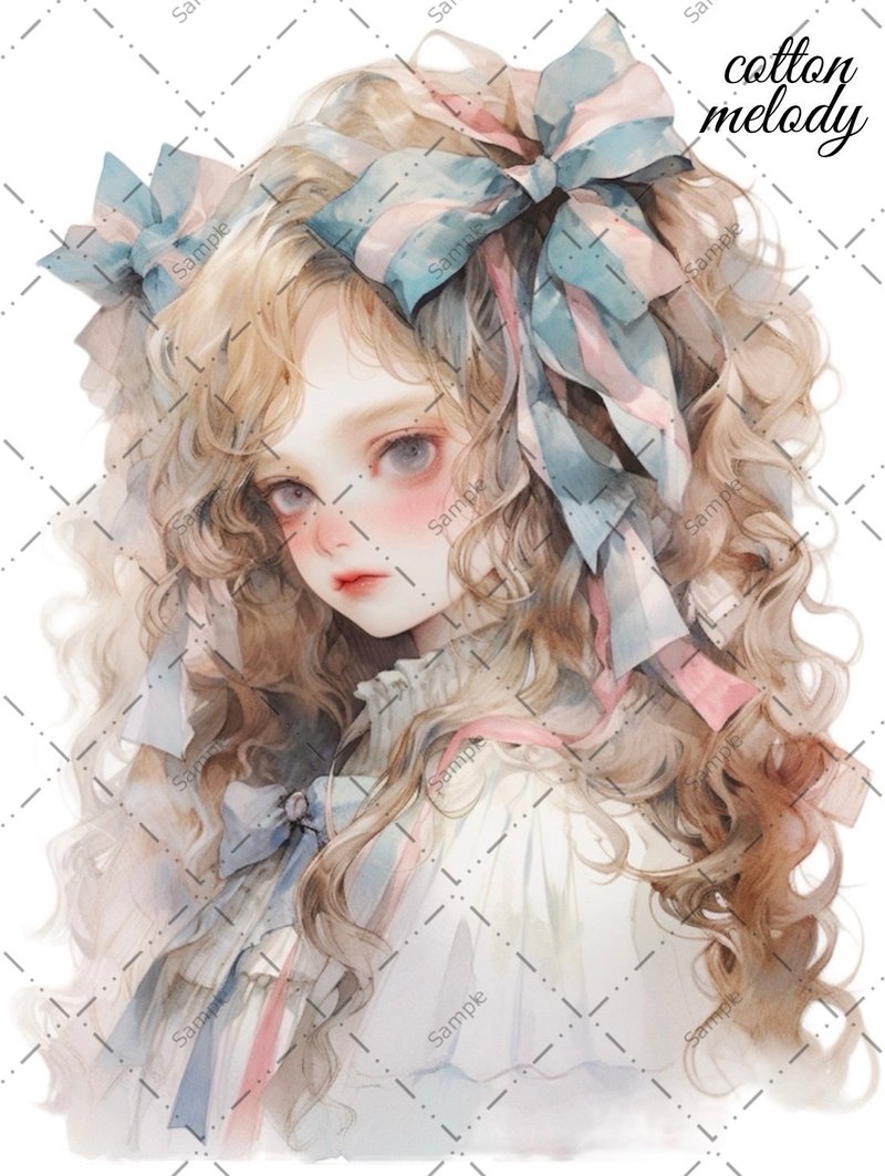 original sticker no.71 人物ステッカー オリジナルステッカー 人物ステッカー 女の子ステッカー オリジナル人物ステッカー - 貼紙 - 紙 