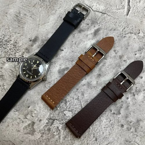 Timeless Leather Timeless Watchband 手工縫線單層牛皮革錶帶18/20/22MM