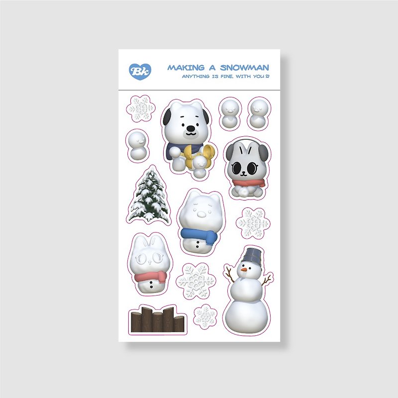 Making a snowman | Beekei sticker - มาสกิ้งเทป - กระดาษ 