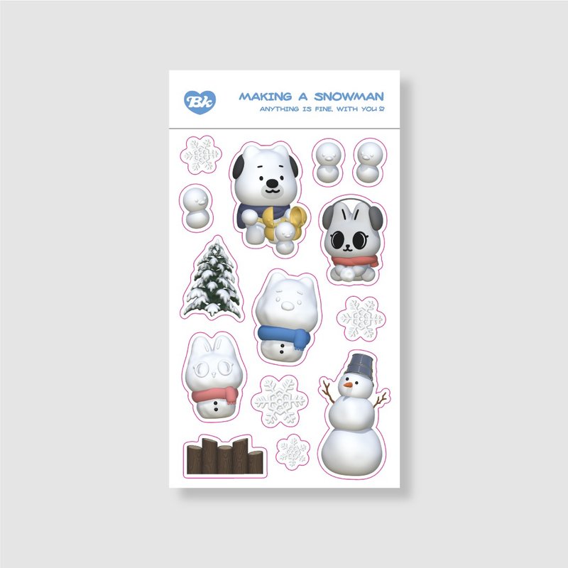 Making a snowman | Beekei sticker - 紙膠帶 - 紙 