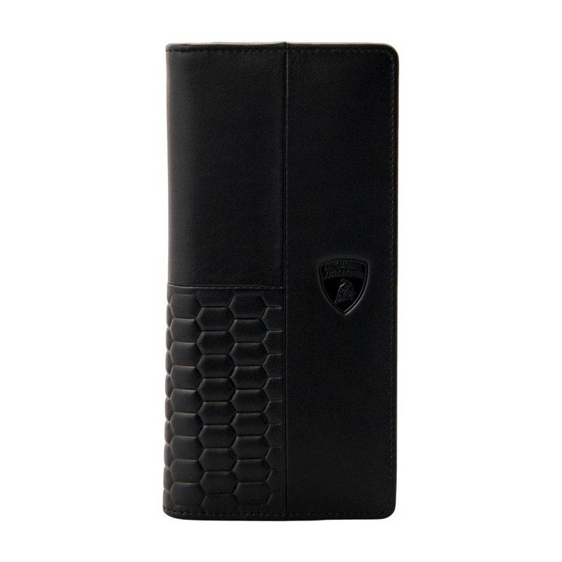 Lamborghini limited edition 30% off Italian top calfskin 12 card folio wallet brand new counter display - กระเป๋าสตางค์ - หนังแท้ สีดำ