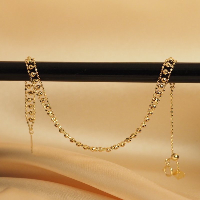 18K金Abacus 蕾絲手鏈 18K Gold The Abacus Gold Chain Lace Bra - 手鍊/手環 - 貴金屬 