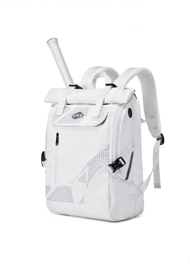 Badminton men's and women's sports backpacks A6501 white - กระเป๋าเป้สะพายหลัง - วัสดุอื่นๆ ขาว