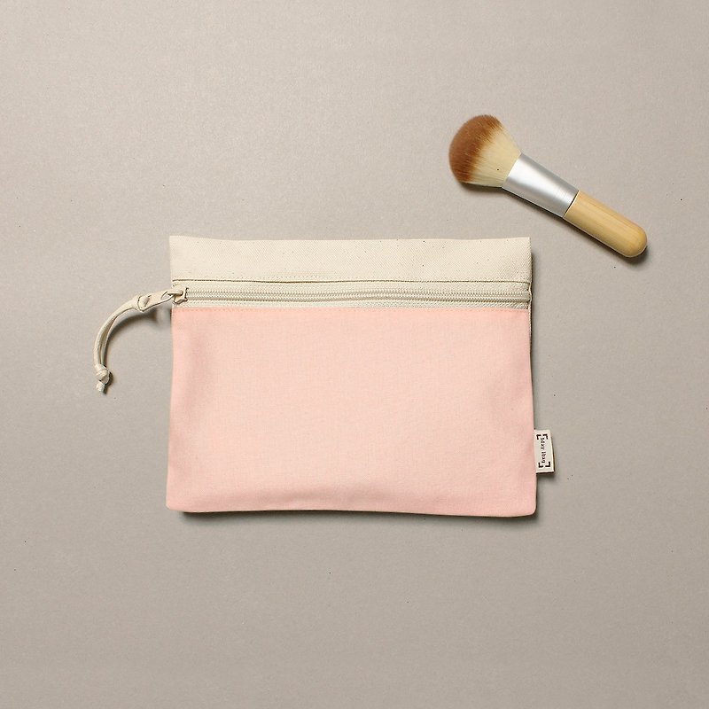 Pinky Pinky LayBag Sleeping Bag Makeup Small Storage Bag - กระเป๋าเครื่องสำอาง - ผ้าฝ้าย/ผ้าลินิน สึชมพู