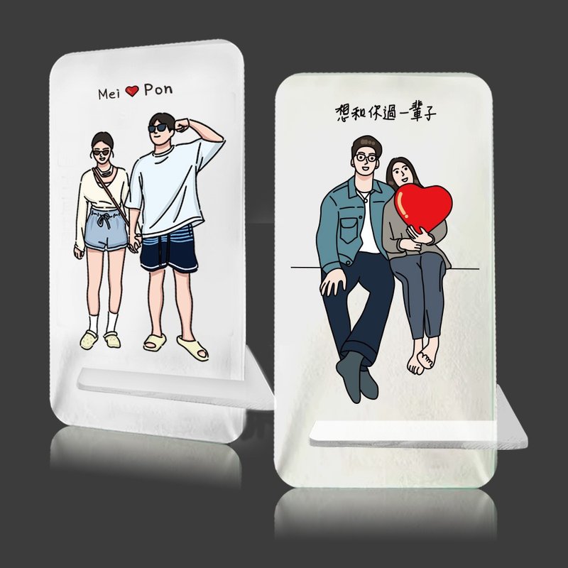 [Customized] Mobile Phone Holder/Siyan Painting - Phone Stands & Dust Plugs - Acrylic Black