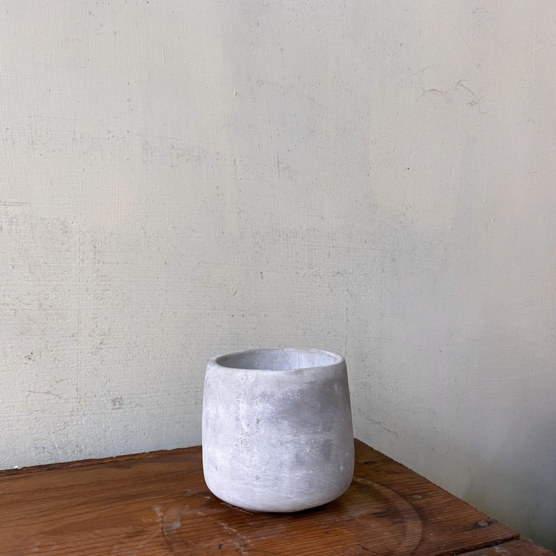 【盆器】水泥小圓甕盆(9.5cm*9.5cm*9.5cm) - 花瓶/花器 - 水泥 灰色