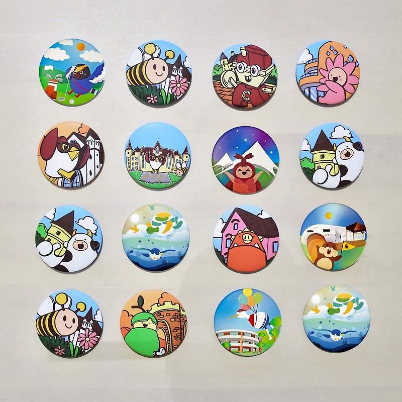 Tiancheng Hotel Group Bibi Family Spokesperson Badge (3 in the group) - Badges & Pins - Plastic Multicolor