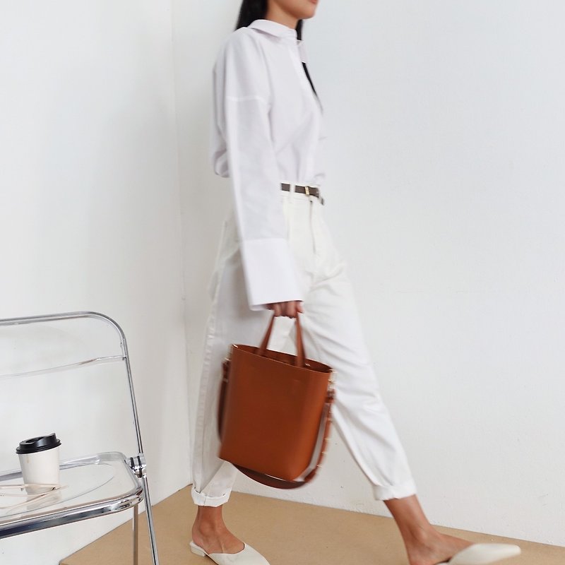 Tote bag - Everyday series - Mini - Cinnamon - Handbags & Totes - Faux Leather Orange