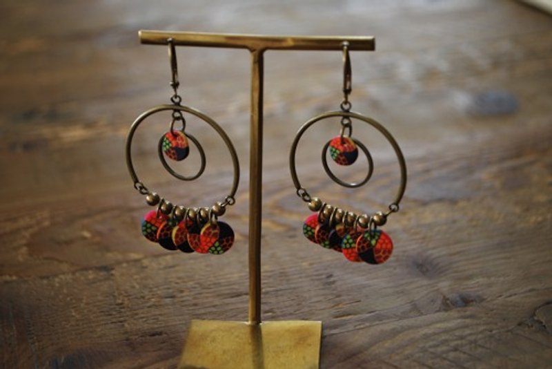 Large pierced earrings and Clip-On - Earrings & Clip-ons - Clay Multicolor