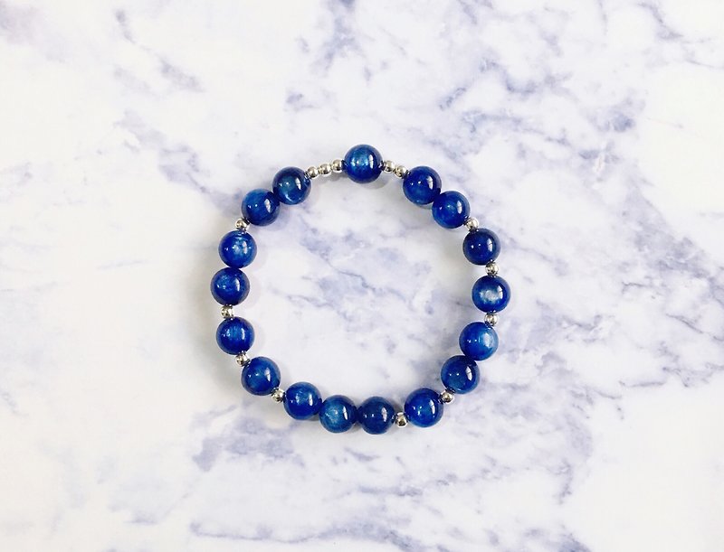 [Nan] deep-sea aquamarine Stone sterling silver bracelets - Bracelets - Crystal 