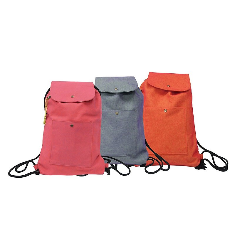 【Is Marvel】Bright fluorescent twill backpack - กระเป๋าเป้สะพายหลัง - ผ้าฝ้าย/ผ้าลินิน หลากหลายสี