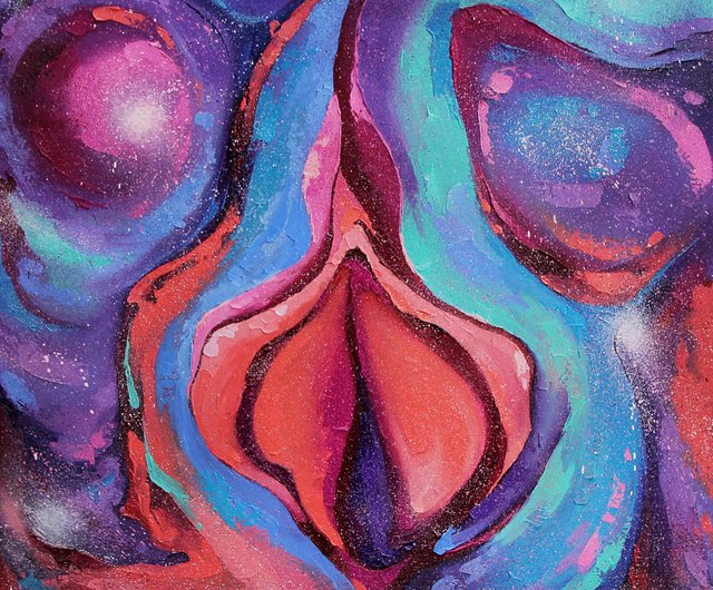 自然と美しい女性の肉体美を取り入れた絵画作品・油絵風アート作品 自然と美しい女性の肉体美を取り入れた絵画作品・油絵風アート