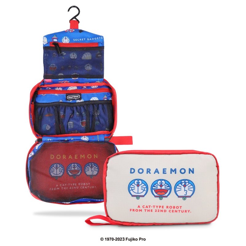 murmur トラベル三つ折りウォッシュバッグ | ドラえもん（表情） - ポーチ - ポリエステル レッド