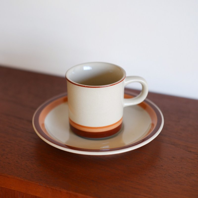 Japanese Showa line cup and plate set - Teapots & Teacups - Pottery 