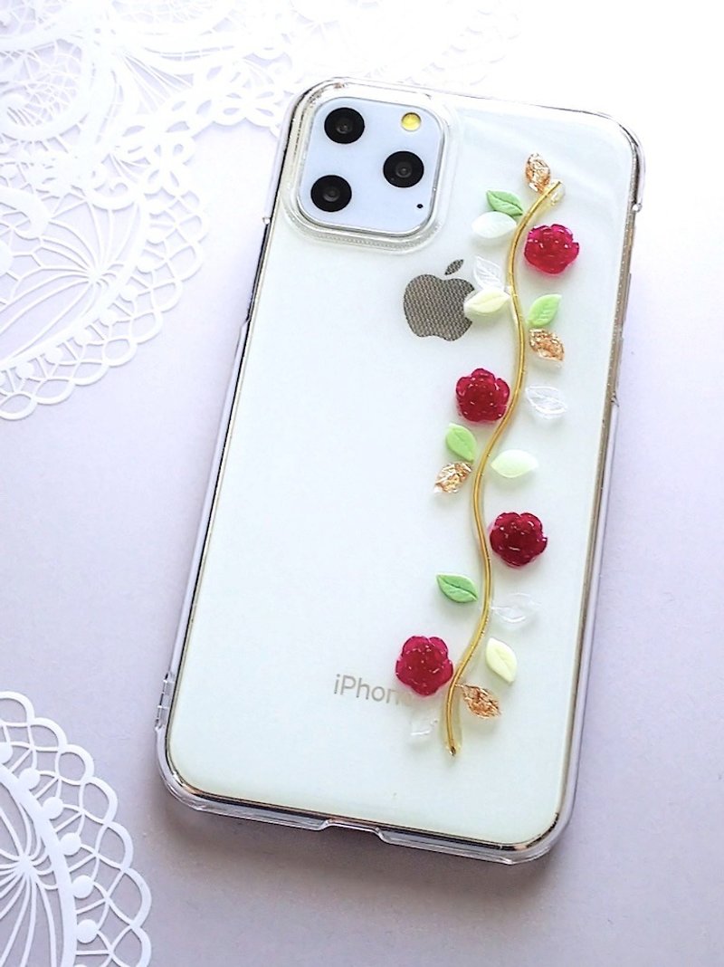 clear red rose smartphone case - Phone Accessories - Resin Red