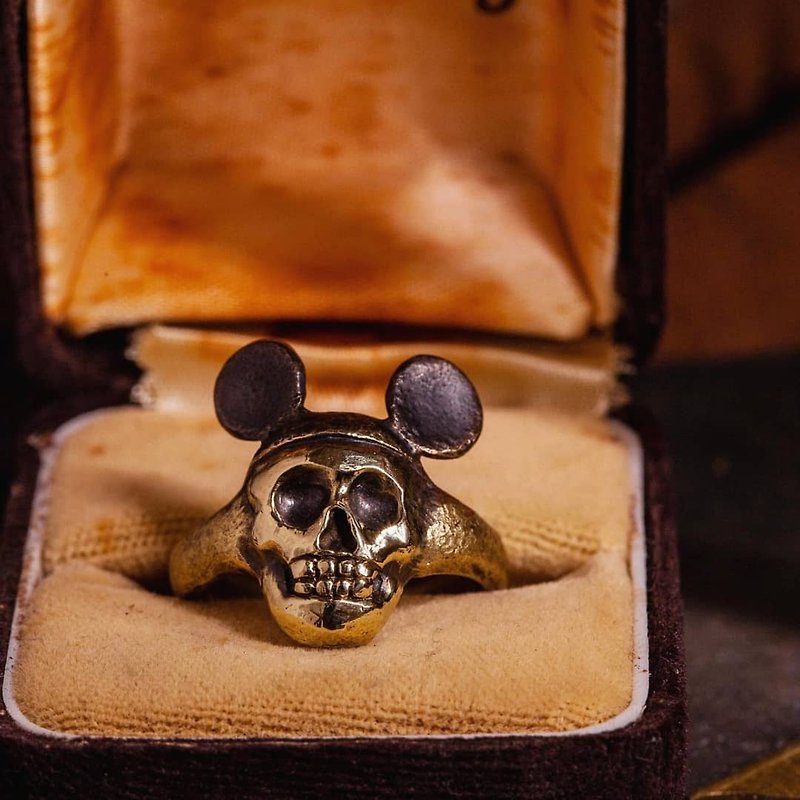 Micky skull ring - แหวนทั่วไป - ทองแดงทองเหลือง 