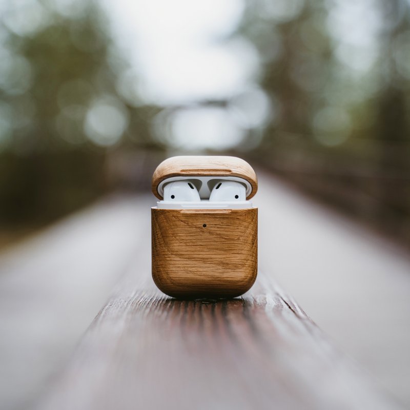 AirPods 保護套  橡木的蘋果耳機保護套  Apple無線耳機保護套 - 手機殼/手機套 - 木頭 咖啡色