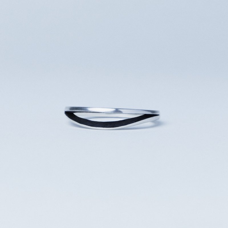 Void slice ring - 戒指 - 純銀 銀色