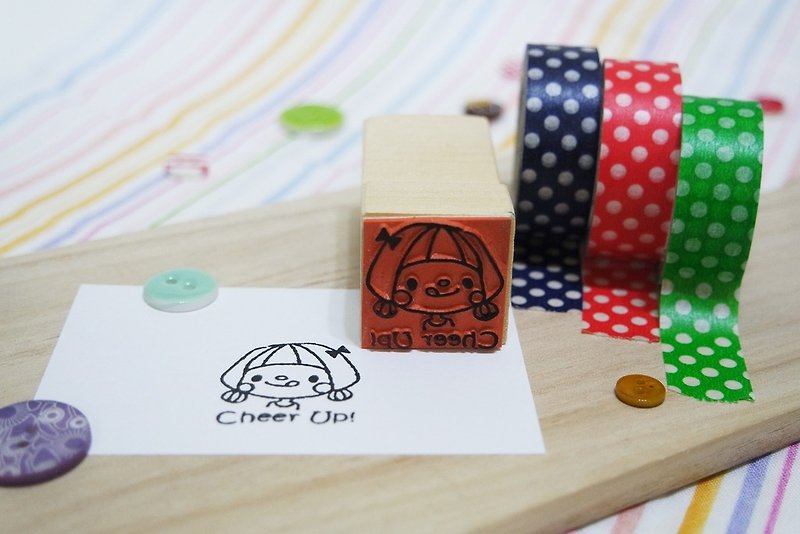 Seal / Watermelon Girl Text Series / cheer up - Stamps & Stamp Pads - Rubber 