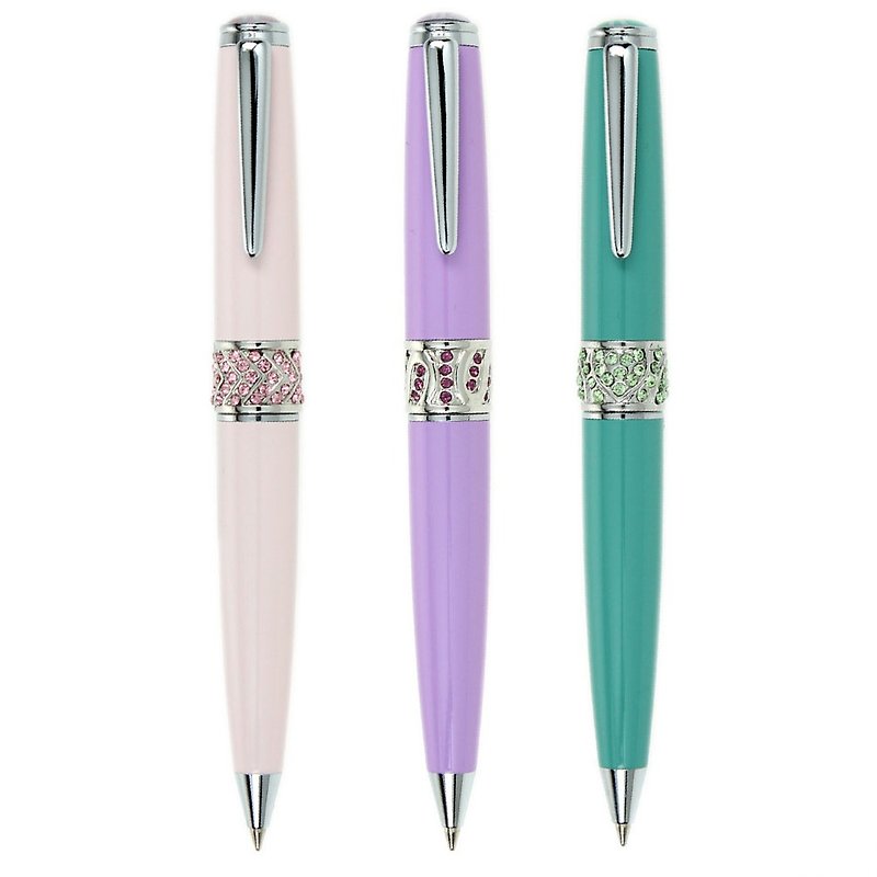 ARTEX Grace Rhinestone Short Ball Pen 3 colors available - ปากกา - คริสตัล สึชมพู